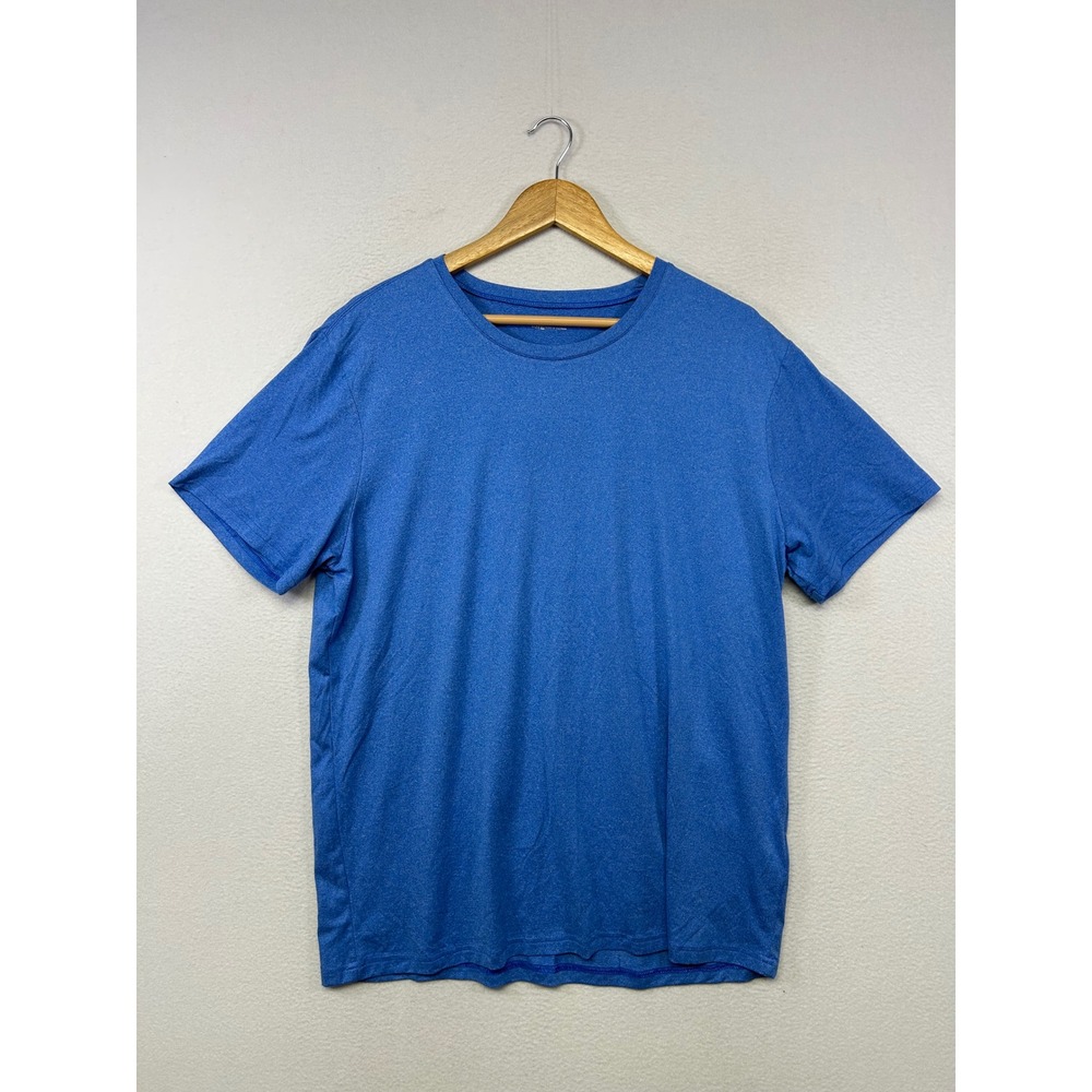 Athletic Coolkeep Mens XL Blue Performance Short Sleeve Crew Neck T-Shirt